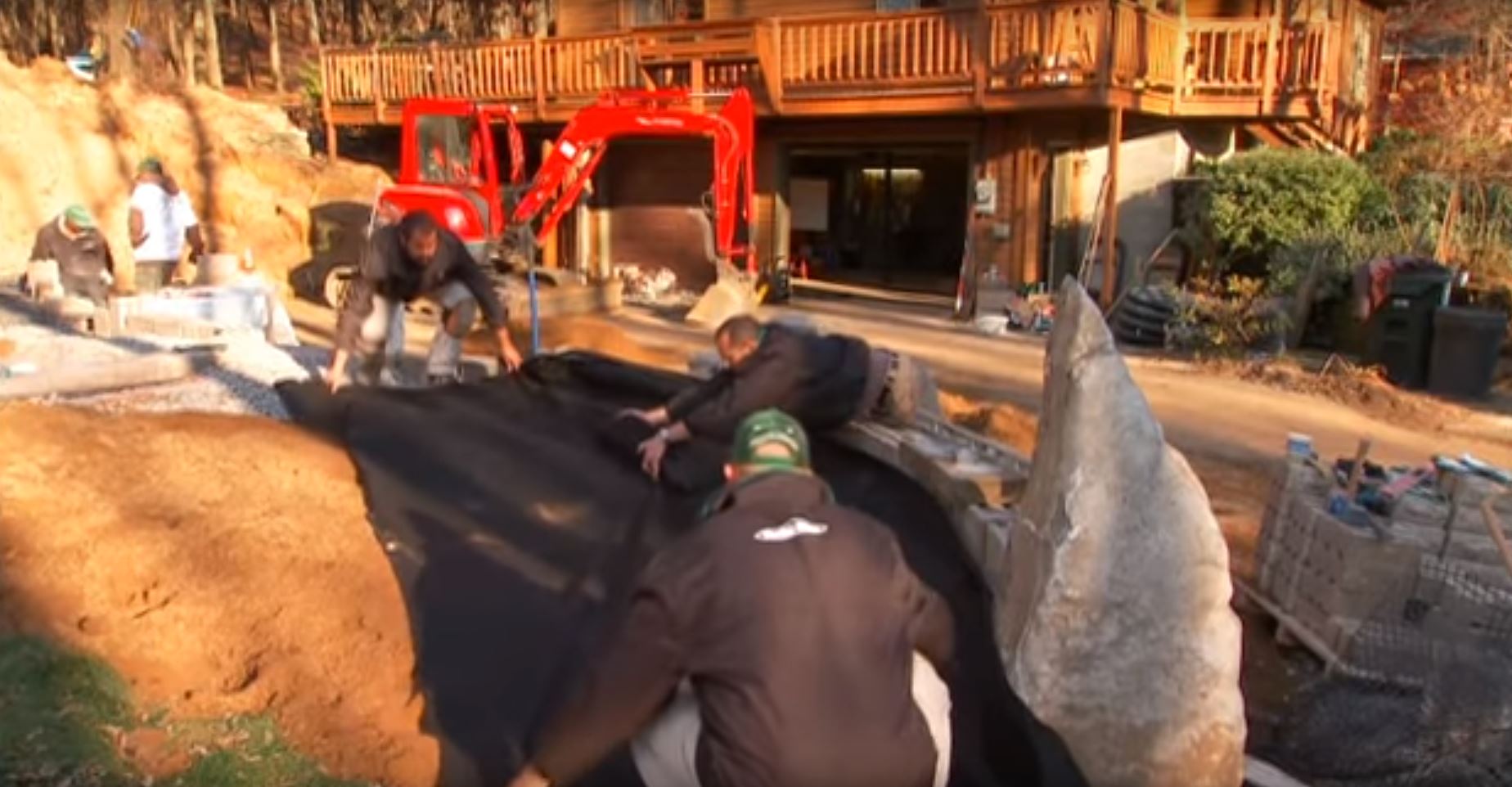 Drainage Swale in SRW Construction